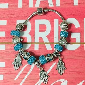 NEW! Sky Blue Charm Bracelet